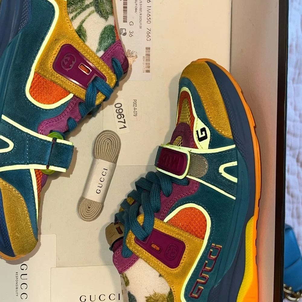 GUCCI ultrapace mid multi color sneakers - Picture 2 of 14